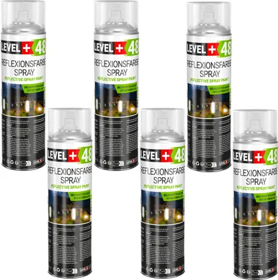 Produktbild von Reflektierende Sprühfarbe 6x500ml Leuchtet im Dunkel Markierung Spray L+48