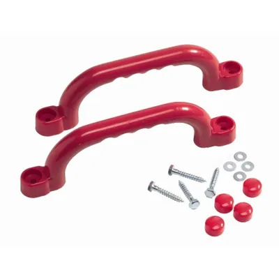 Produktbild von Handgriffe Haltegriffe 250 mm für Spielturm Set 2 Stück Kunststoff rot