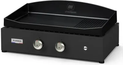 Image de Plancha gaz 5400w plaque fonte émaillée 60 x 40 cm - Le Marquier - PLVP260EV2 -
