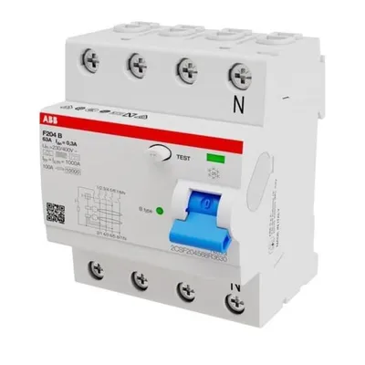 Obrázek produktu pro RCCB typ B 4P 63A,300mA,3kA,4TE - Proudový chránič 4-čl F204B-63/0,3-4TE
