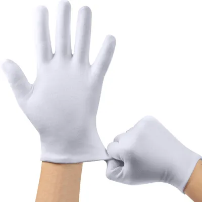 Image de 10 paires de gants en coton blanc