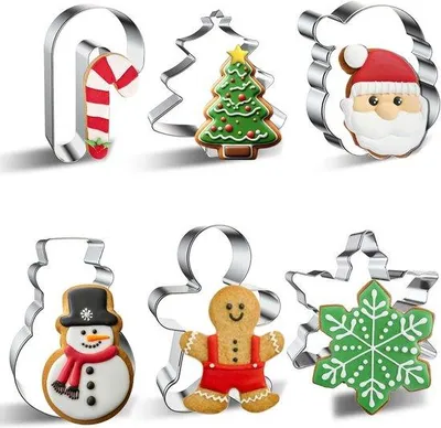 Produktbild von Famanu Ausstechformen Weihnachtsmotiv - Set mit 6 Edelstahlformen