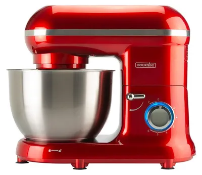 Produktbild von Bourgini Classic Kitchen Chef Küchenmaschine - 4.5L Rührschüssel - Küchenmaschine - Küchenroboter - 1300W- Rot