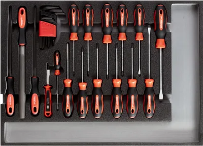 Produktbild von GEDORE red R22350002 Werkzeugsatz Schraubendreher + Feilen CT-Modul 26-teilig, 3301683