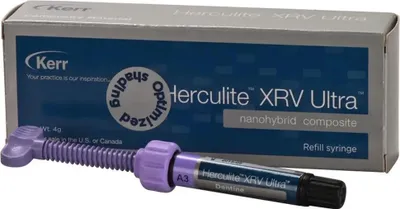 Imagen del producto de Kerr Herculite® XRV Ultra™ - Jeringa de 4 gramos para dentina, color A3