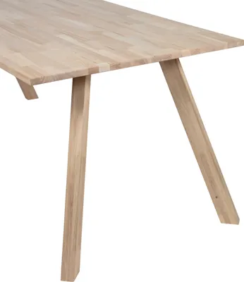 Produktbild von WOOOD Tablo Esstisch aus Eichenholz, 3-Pos-Tischbein, Braun, 160 x 90 cm