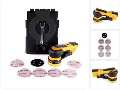 Produktbild von Mirka DEROS 325CV 77mm Exzenterschleifer Hub 2,5mm 250W Brushless ( MID3252011 ) + 6x ABRANENT Schleifscheibe