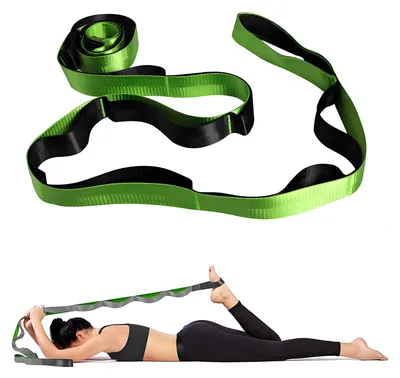 Imagen del producto de Bandas de yoga con 12 bucles, material elástico, versátiles, ideales para Pilates