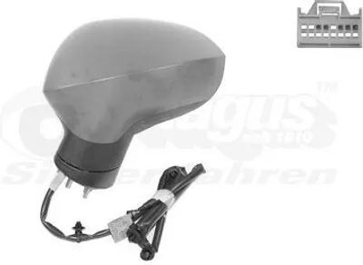 Produktbild von VAN WEZEL 4944807 Außenspiegel Seitenspiegel Links für SEAT Exeo ST (3R5) Konvex Beheizt Grundiert
