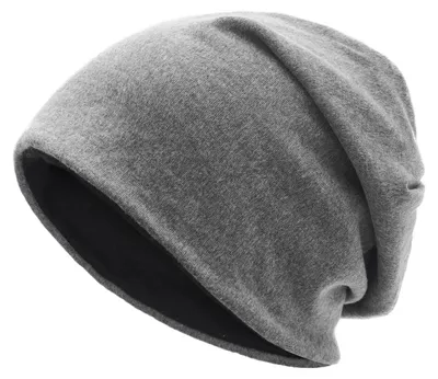 Produktbild von Wintermütze Damen Herren weich warm wendbar Skimütze Einheitsgröße Grau Schwarz