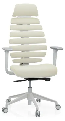 Obrázek produktu pro hjh OFFICE Profesionální kancelářská židle ERGO LINE W Ergonomická kancelářská židle s područkami Tkanina Salted Caramel Otočná židle do kanceláře, domácnosti