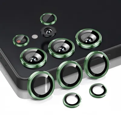 Produktbild von Kamera Linsenschutz Glas Set für Samsung Galaxy S25 Ultra Schutzglas Camera Linse Schutz Panzerfolie 9H Pastell Grün