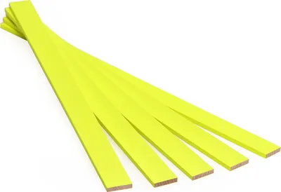 Obrázek produktu pro Metrie, Dřevěné lamely na tvoření - Neonověžluté, 3,2 x 16 x 250 mm, 100 ks