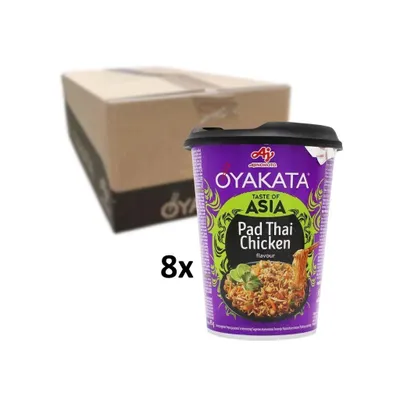 Produktbild von 8er-Pack Ajinomoto OYAKATA Instantnudeln Pad Thai Cup Chicken 93g
