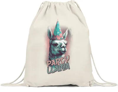 Produktbild von Party Llama Turnbeutel Geschenkidee Lustig Lama Witzig Happy Birthday