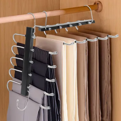 Productafbeelding van Multifunctionele Broekhangers - 2-pack - Zwart