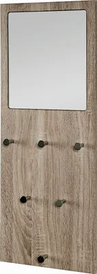 Produktbild von Haku Wandgarderobe MDF Nachbildung Eiche Trüffel, mit Spiegel