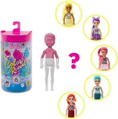 Image de Poupée Barbie Surprise Chelsea Color Reveal Monochrom, Mattel GTT24 - 887961920307
