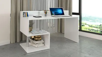 Immagine prodotto di Scrivania a Giorno 140x60x92,5 cm Esse Bianco Lucido
