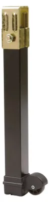 Metallfuß mit Rollen für Bettrahmen, Stahl, schwarz, 270x30x30 mm, 30 kg