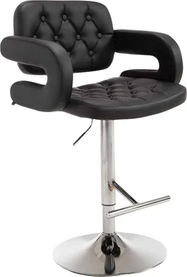 Produktbild von Barhocker Barstuhl Dublin, Kunstleder  schwarz