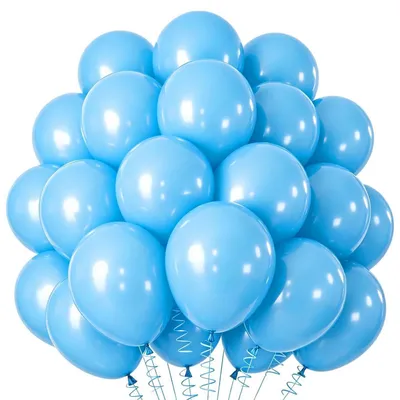 Productafbeelding van Ballonketting, blauw, 60 stuks, set van 12-inch latexballonnen voor verjaardag, bruiloft, feestdecoratie