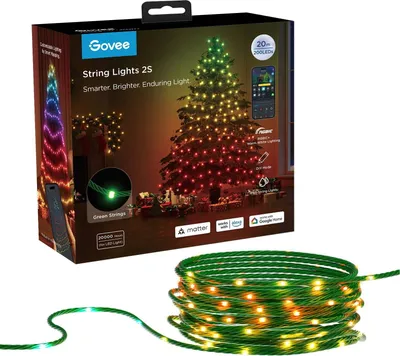 Immagine prodotto di Govee H80C4, Stringa luminosa intelligente, Wi-Fi/Bluetooth, Verde, 802.11b, 802.11g, Wi-Fi 4 (802.11n), LED, Multi