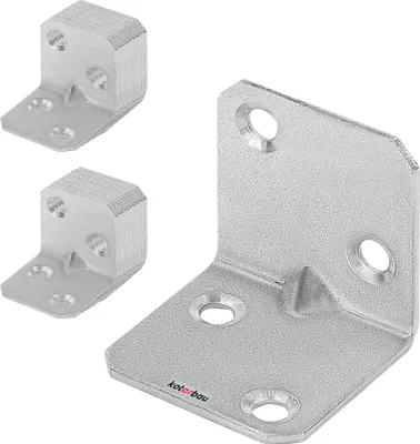 Produktbild von KOTARBAU® 25er Set Winkelverbinder 30 x 30 x 30 x 1,5 mm mit Sicke Stahl Bauwinkel Montagelöcher Möbelverbinder Verzinkt Schwerlast Holzverbinder Montagewinkel