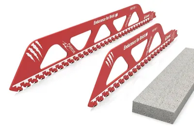 Immagine prodotto di Lame per seghetto alternativo, ideali per tagliare pietra e materiali abrasivi, in metallo duro, da 300 mm e 450 mm, confezione da 2 pezzi, adatte per blocchi di calcestruzzo cellulare e mattoni