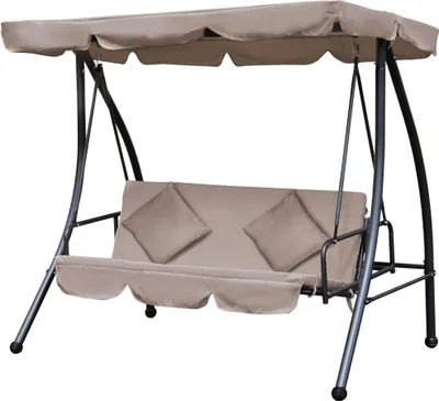 Produktbild von Hollywoodschaukel mit Liegefunktion Braun 200x 125 x 170 cm