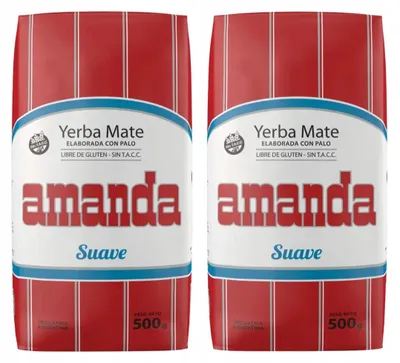 Zdjęcie produktu dla Yerba Mate Zestaw Amanda Suave 2x500g 1kg