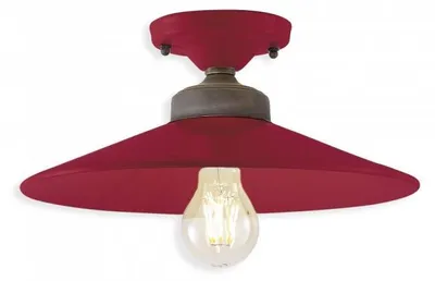 Zdjęcie produktu dla Lampa sufitowa Vintage Kolory Żelaza i Ceramiki Bordeaux 1 Światło E27