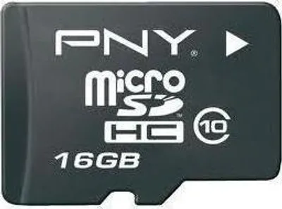 Produktbild von PNY MicroSD, 16 GB, MicroSD, Klasse 10, 20 MB/s, 15 MB/s, Schwarz