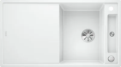 Obrázek produktu pro BLANCO AXIA III 5 S, SILGRANIT® PuraDur®, bílá, oboustranná, včetně skleněné desky na krájení