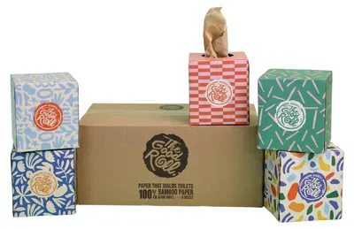 Productafbeelding van The Good Roll The Happy Tissue (60 vellen) Voordeelbox 20 stuks