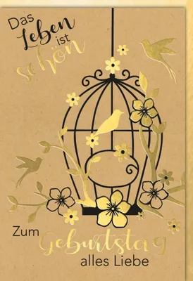 Produktbild von Geburtstag - Glückwunschkarte im Format 11,5 x 17 cm mit Umschlag