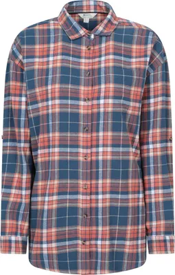 Obrázok produktu pre Mountain Warehouse - Dámska košeľa "Elm", flanelová, ležérna, s dlhým rukávom MW4648 (48 SK) (Navy)