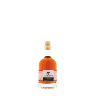 Produktbild von Louis Santo Premium Single Rum 7 Jahre | Aus Zuckerrohrsaft | Im EX-Bourbon Holzfass gereift | Ideal als Geschenk | 40% Vol. | 0,1l
