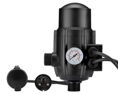 Produktbild von Wiltec Druckschalter mit Kabel SKD-2D 230V bis 3 bar, Druckwächter mit Trockenlaufschutz für Hauswasserwerke und Pumpen, zuverlässige Pumpensteuerung