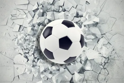 Produktbild von Muralo Selbstklebende Fototapete für Jugendzimmer FUßBALL Beton Abstraktion 3D Br. 208cm x Hö. 146cm