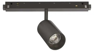 Immagine prodotto di Faretto Binario Singolo On-Off Ego Alluminio Nero 1 Luce 8W 3000K Luce Calda