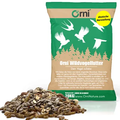 Produktbild von Orni Wildvogelfutter mit Mehlwürmern DELUXE Streufutter 20kg