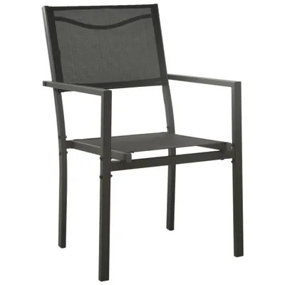 Produktbild von vidaXL Gartenstühle 2 Stk. Textilene und Stahl Schwarz und Anthrazit