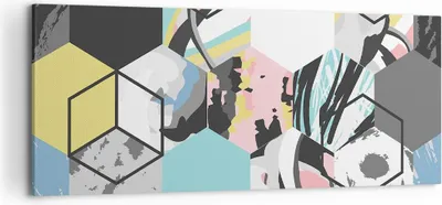 Produktbild von Bild auf Leinwand - Leinwandbild - Abstraktion modern - 120x50cm - Wand Bild - Wanddeko - Leinwanddruck - Bilder - Kunstdruck - Wanddekoration - Leinwand bilder - Wandkunst - AB120x50-3846