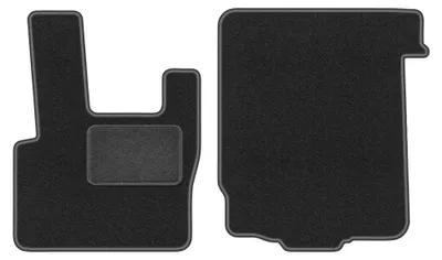 Image de Tapis avant en moquette pour DAF XF95 1997-2006 (utilitaire) – 2 pièces, gris graphite, sur mesure – Wielganizator LUX