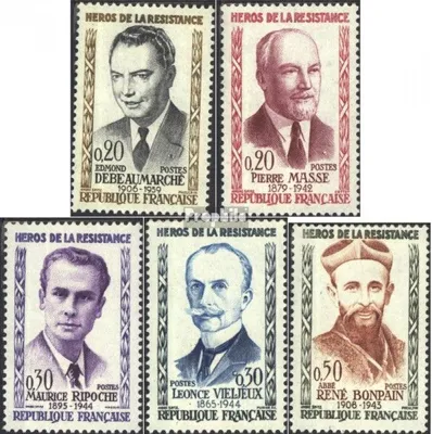 Produktbild von Briefmarken Frankreich 1960 Mi 1296-1300 (kompl.Ausg.) gestempelt Widerstanskämpfer