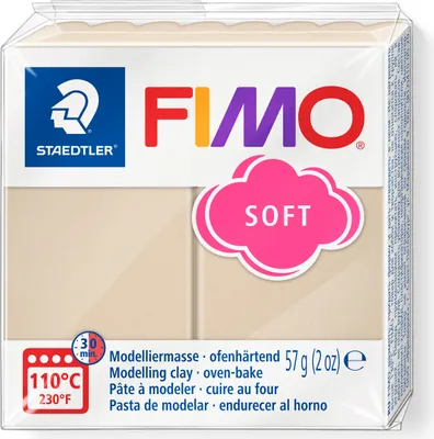 Produktbild von STAEDTLER FIMO soft 8020 ofenhärtende Modelliermasse Einzelprodukt, 57g, sahara