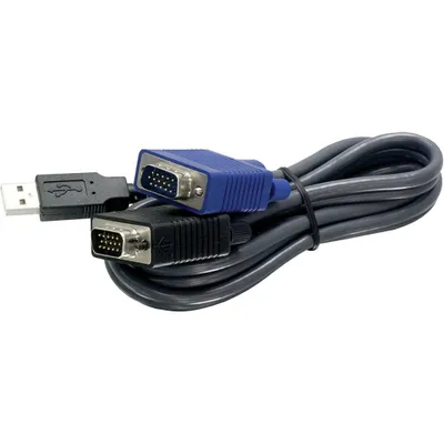 Obrázek produktu pro Trendnet 1.8m USB/VGA, 1,8 m, Černá, USB 1.1 Type A, VGA/SVGA, 207 g