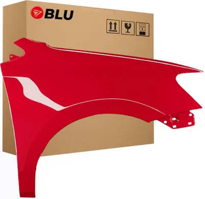 Image de BLU Aile Compatible avec VW Volkswagen Polo 6R1 LP3G Droite Rot FlashRot | 2009-2017 | Avant | Peint| Prêt à Monter | Galvanisé