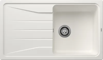 Produktbild von BLANCO SONA 5 S, SILGRANIT, weiß, ohne Ablauffernbedienung, reversibel, 500 mm Untermaß, Aufsatzwanne, Rechteckig, Silgranit, Weiß, 1 Becken, Rechteckig